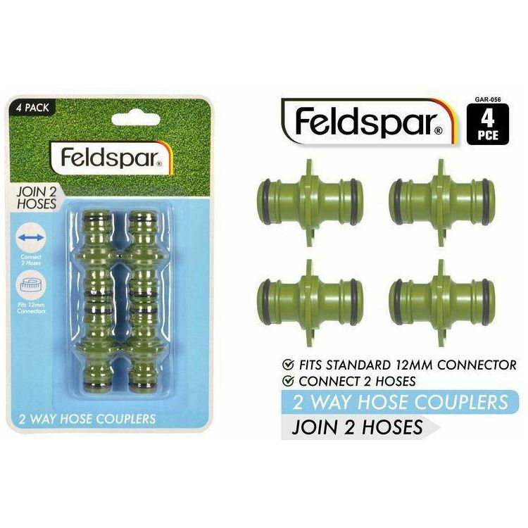2 Way Hose Couplers - 12mm Connection 4 Piece - Dollars and Sense