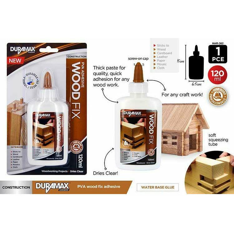 PVA Adhesive Wood Fix Glue - 120ml 1 Piece - Dollars and Sense