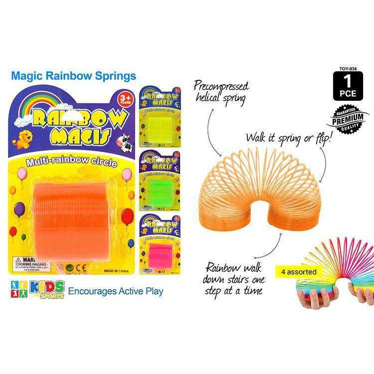 Rainbow Spring Toy Assorted Colours 1pce - Dollars and Sense