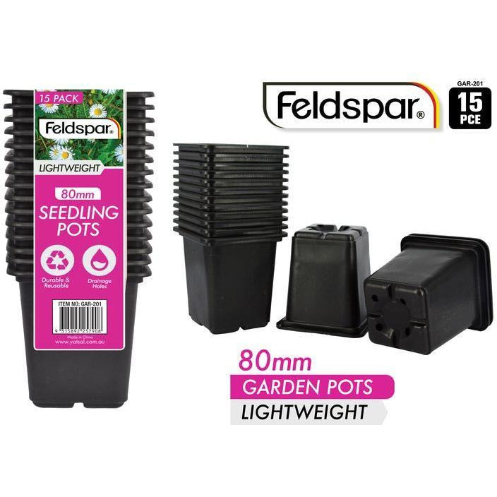 15pce Square Seeding Pots 8cm - Dollars and Sense