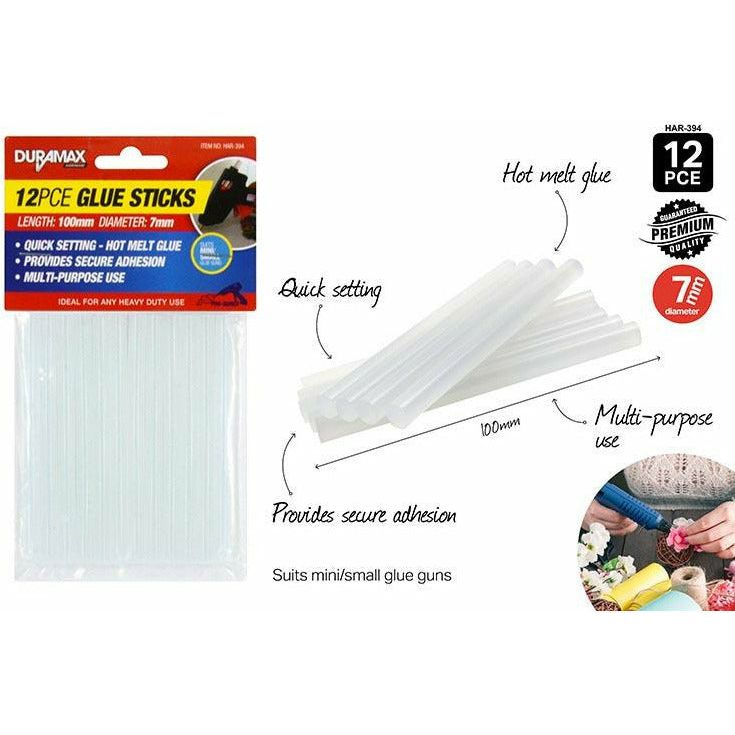 Glue Gun Refill Sticks L100mm D7mm 12pcs - Dollars and Sense