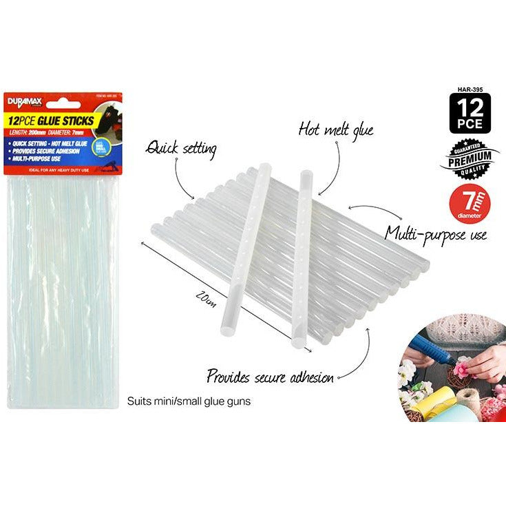 Glue Gun Refill Sticks L 200mm D11mm 12pcs - Dollars and Sense
