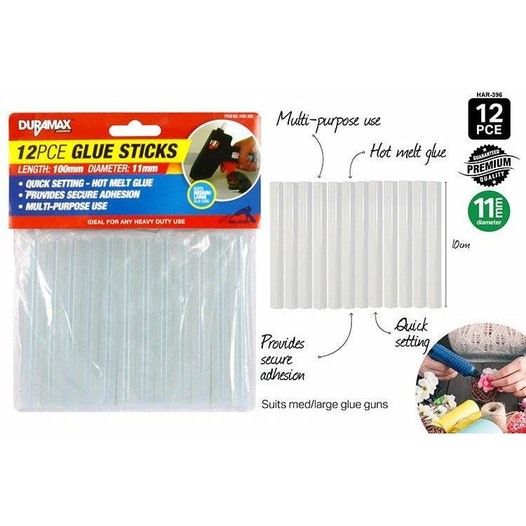 Glue Gun Refill Sticks L100mm D11mm 12pcs - Dollars and Sense