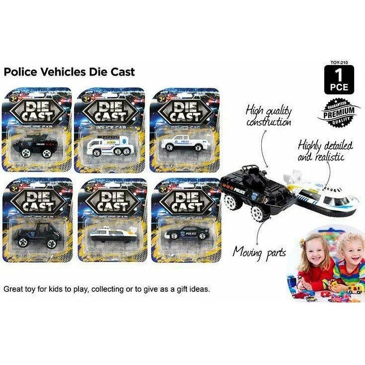 Police Vehicles Die Cast - 1 Piece Assorted - Dollars and Sense