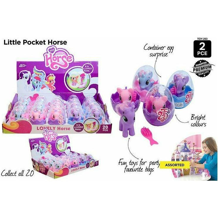 Little Pocket Lovely Horse with Brush - Assorted - Dollars and Sense