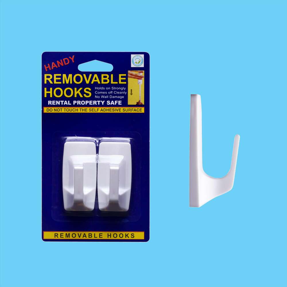 Removable Medium Hook - 1.5kg 2 Pack 1 Piece - Dollars and Sense