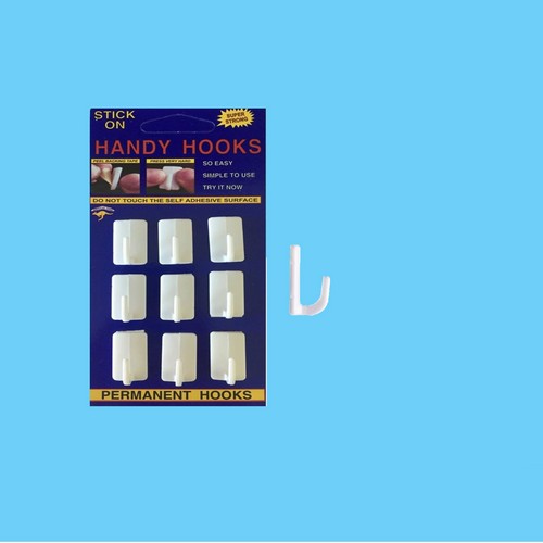Micro Hook 300g Stick On Permanent - 9 Pack 1 Piece - Dollars and Sense