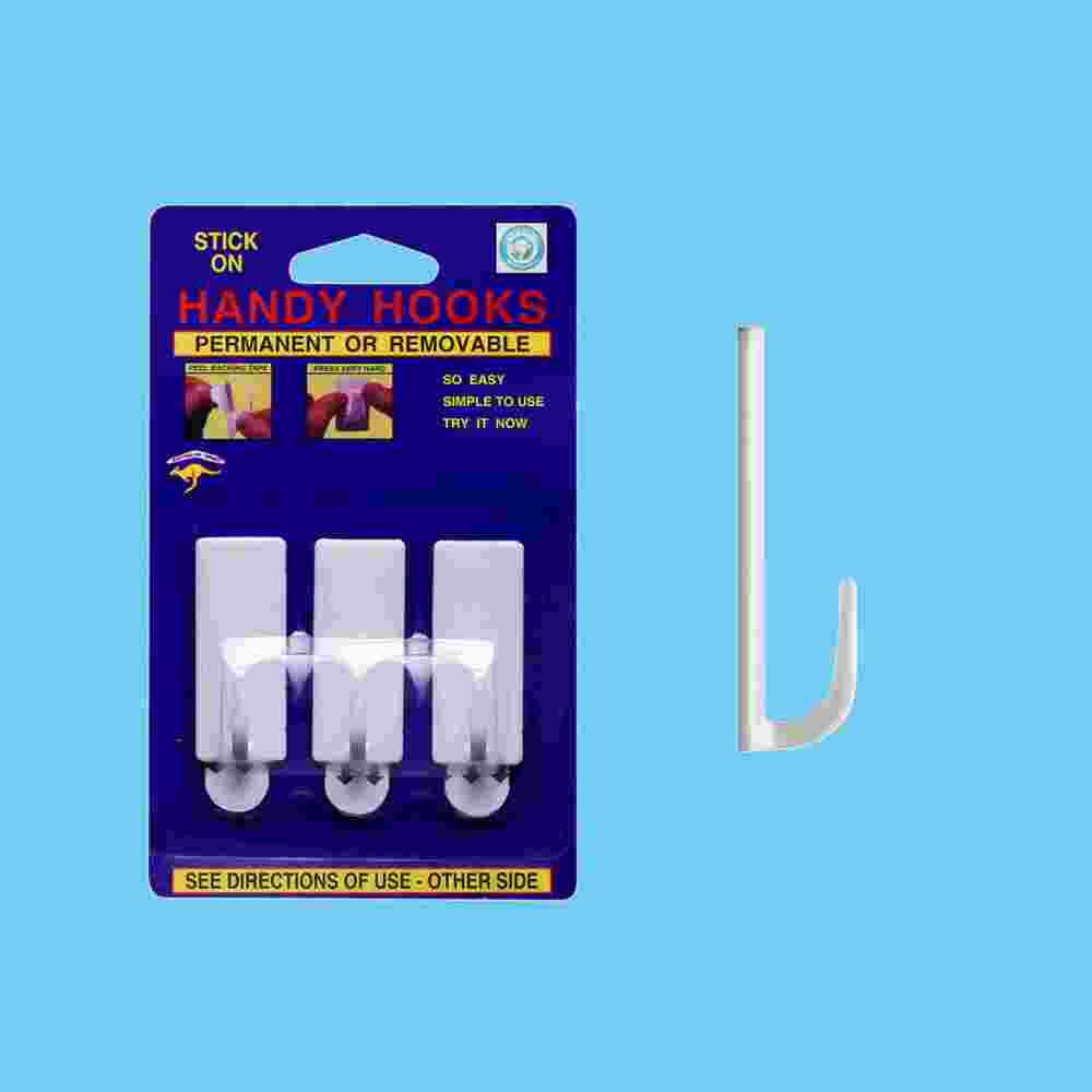 Long Key Hook Permanent or Removable - 300g 3 Pack 1 Piece - Dollars and Sense