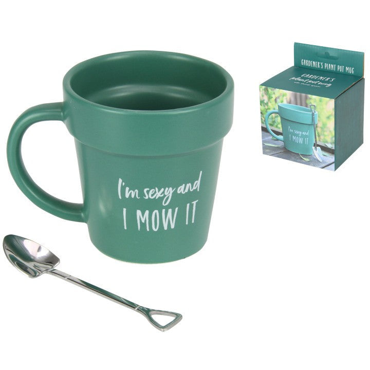 Im Sexy and I Mow It Mug and Shovel Spoon Set - Dollars and Sense