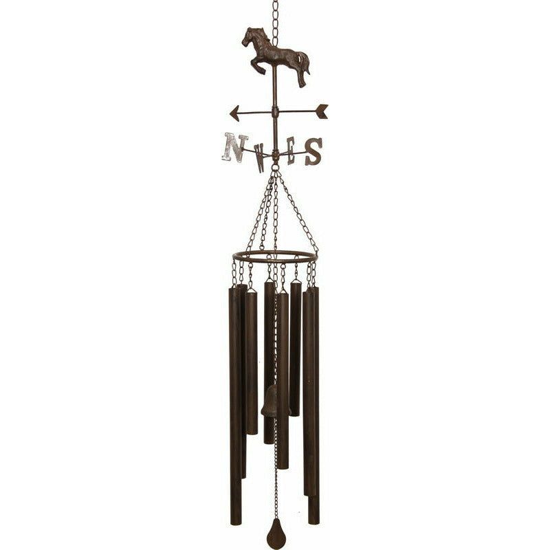 Wind Chime Cast Iron Horse Weather Vane - 118cm - Dollars and Sense