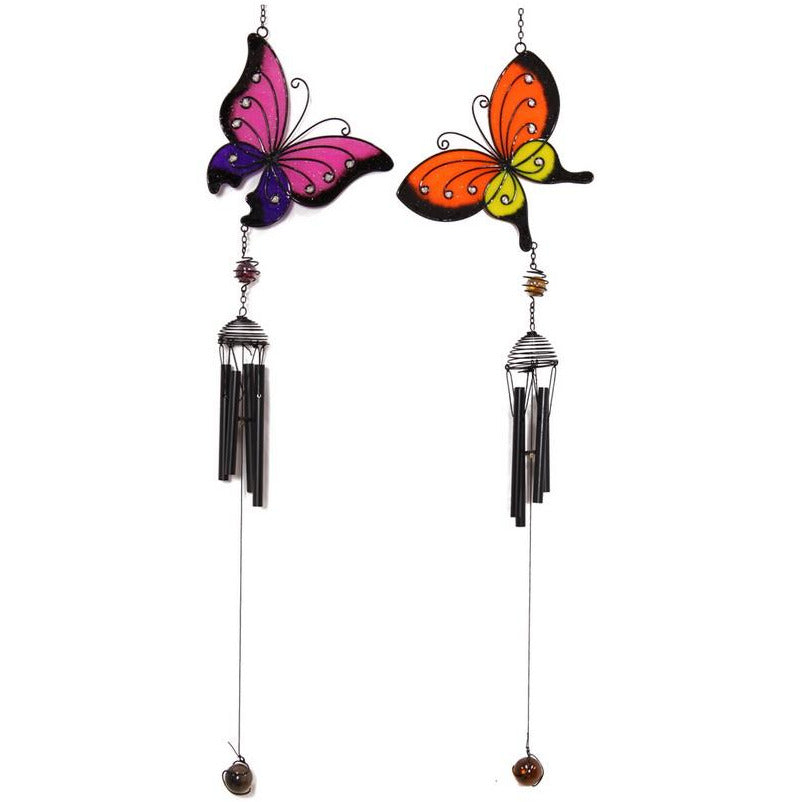 Neon Butterfly Epoxy Wind Chime 1 pce Assorted Default Title
