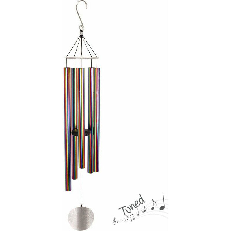 Wind Chime Tuned 5 Tube Rainbow - 115cm - Dollars and Sense