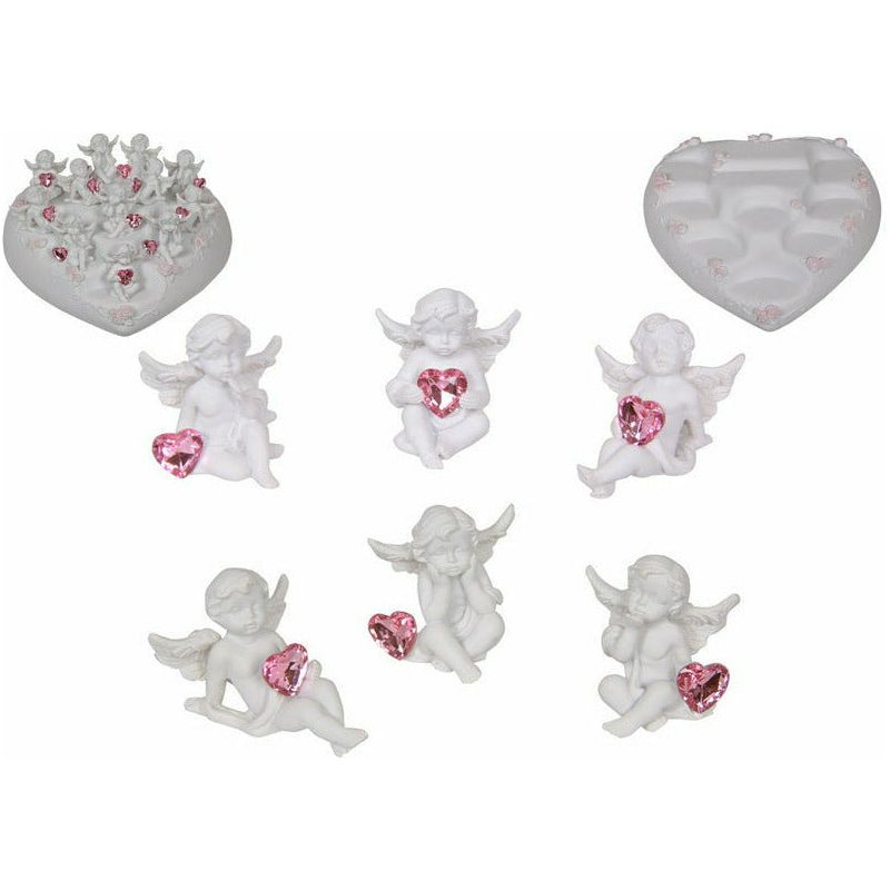 Cherub Figurine with Heart - 4cm 1 Piece Assorted - Dollars and Sense