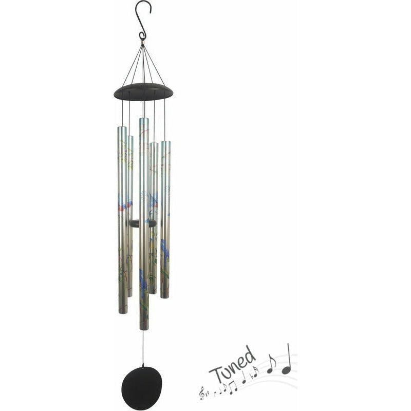 Wind Chime Tuned 5 Tube Blue Bird - 142cm - Dollars and Sense