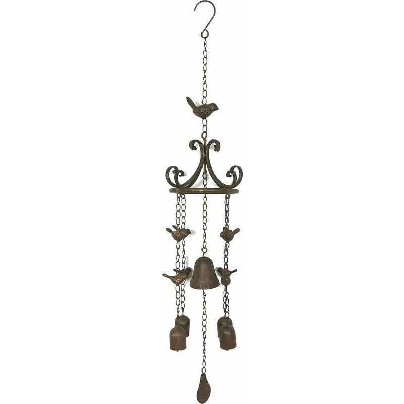 Wind Chime Cast Iron Bird - 79cm - Dollars and Sense