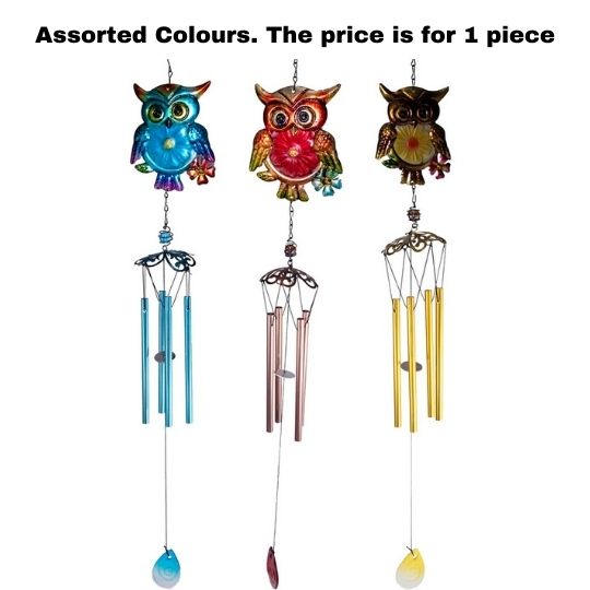 Metal Owl Wind Chime Assorted - Dollars and Sense