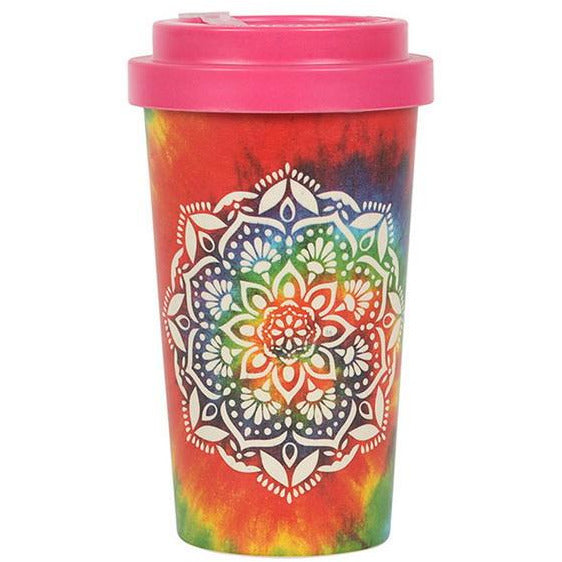 Tie Dye Mandala Bamboo Mug With Sleeve 15cm Default Title