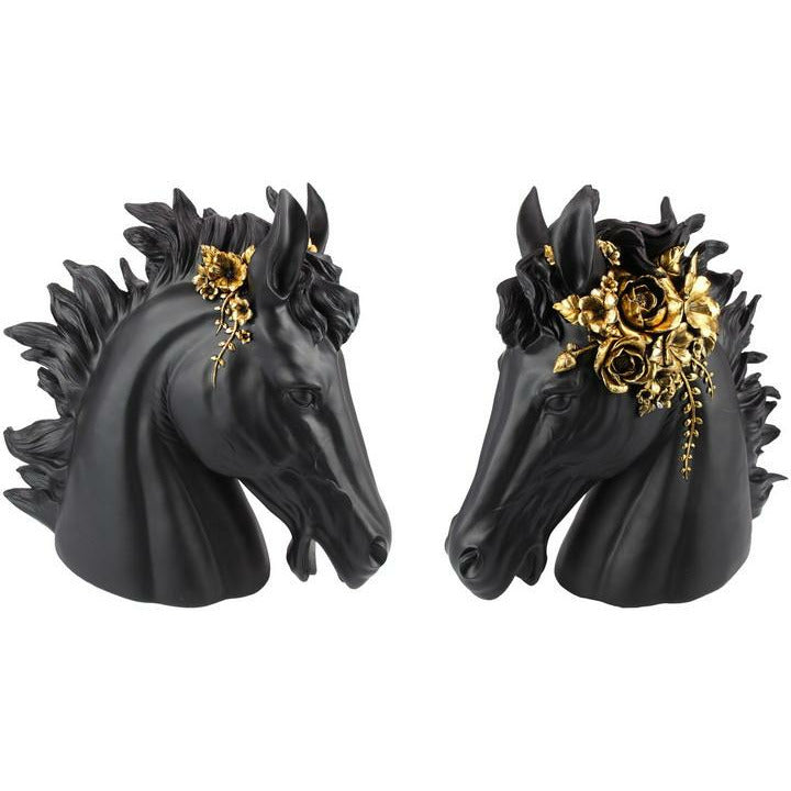 Horse Bust Black and Gold - 45cm Default Title