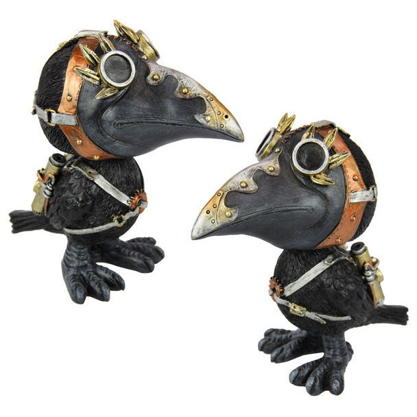 Bobble Head Steampunk Crow - Dollars and Sense