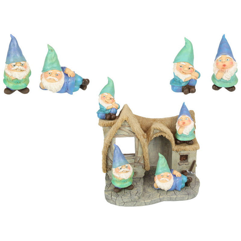 Cute Cheeky Gnomes on Barn House - Dollars and Sense