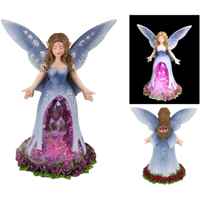 Purple Crystal Guardian Fairy Backflow Burner with Light - Dollars and Sense