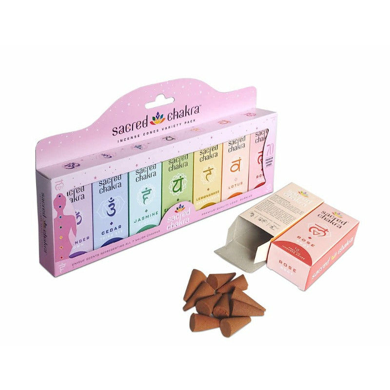 Sacred Chakra Incense Cone Gift Box - 7 Pack Default Title