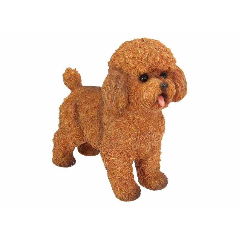 Standing Brown Cavoodle Dog - 27cm Default Title