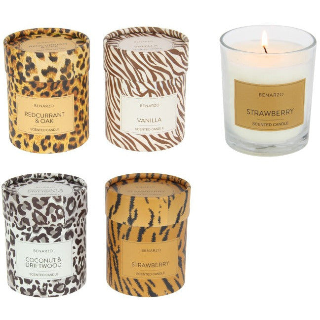 Fragrance Candle with Animal Print Design - Assorted - Dollars and Sense