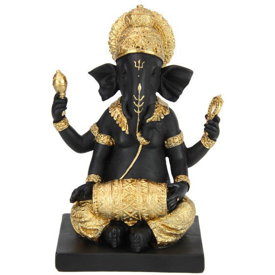 Black and Gold Ganesh with Drum - Dollars and Sense