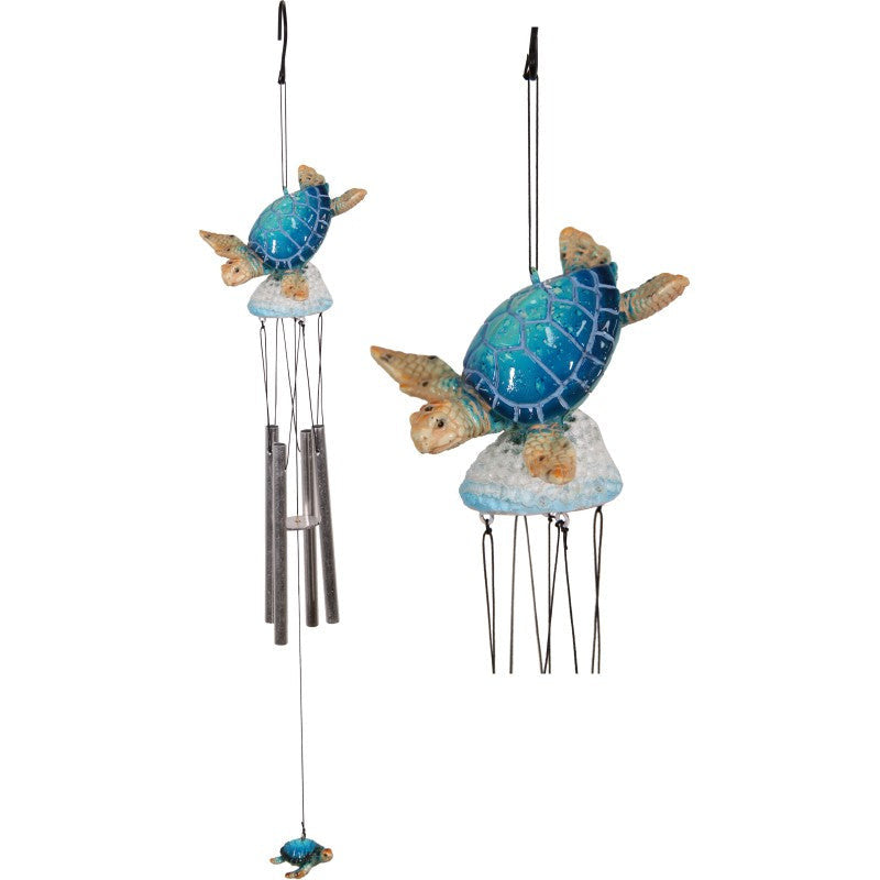 Blue Turtle Resin Wind Chime - Dollars and Sense