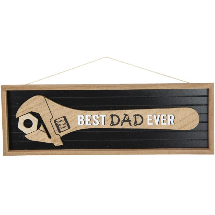 Best Dad Ever Spanner Design MDF Wall Plaque - Dollars and Sense