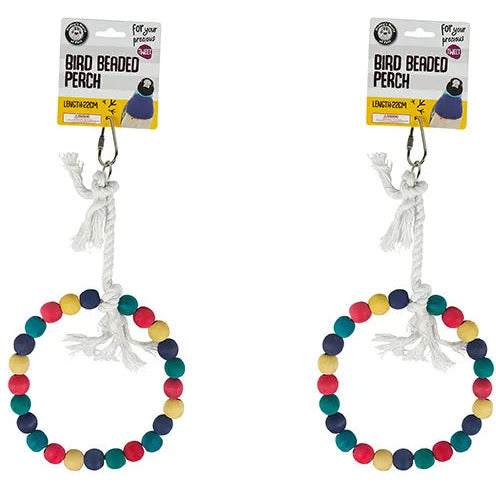 Bird Toy Wooden Beaded Perch - Dollars and Sense