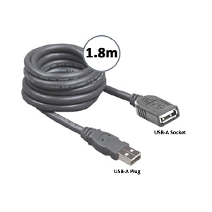 USB A to Socket Cable - 1.8m - Dollars and Sense