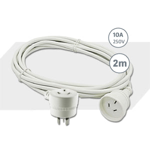 Power Extension Cord with Piggyback Plugs - 2m - Dollars and Sense