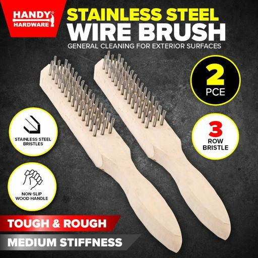 Stainless Steel Wire Brushes - 2 Pieces - Dollars and Sense