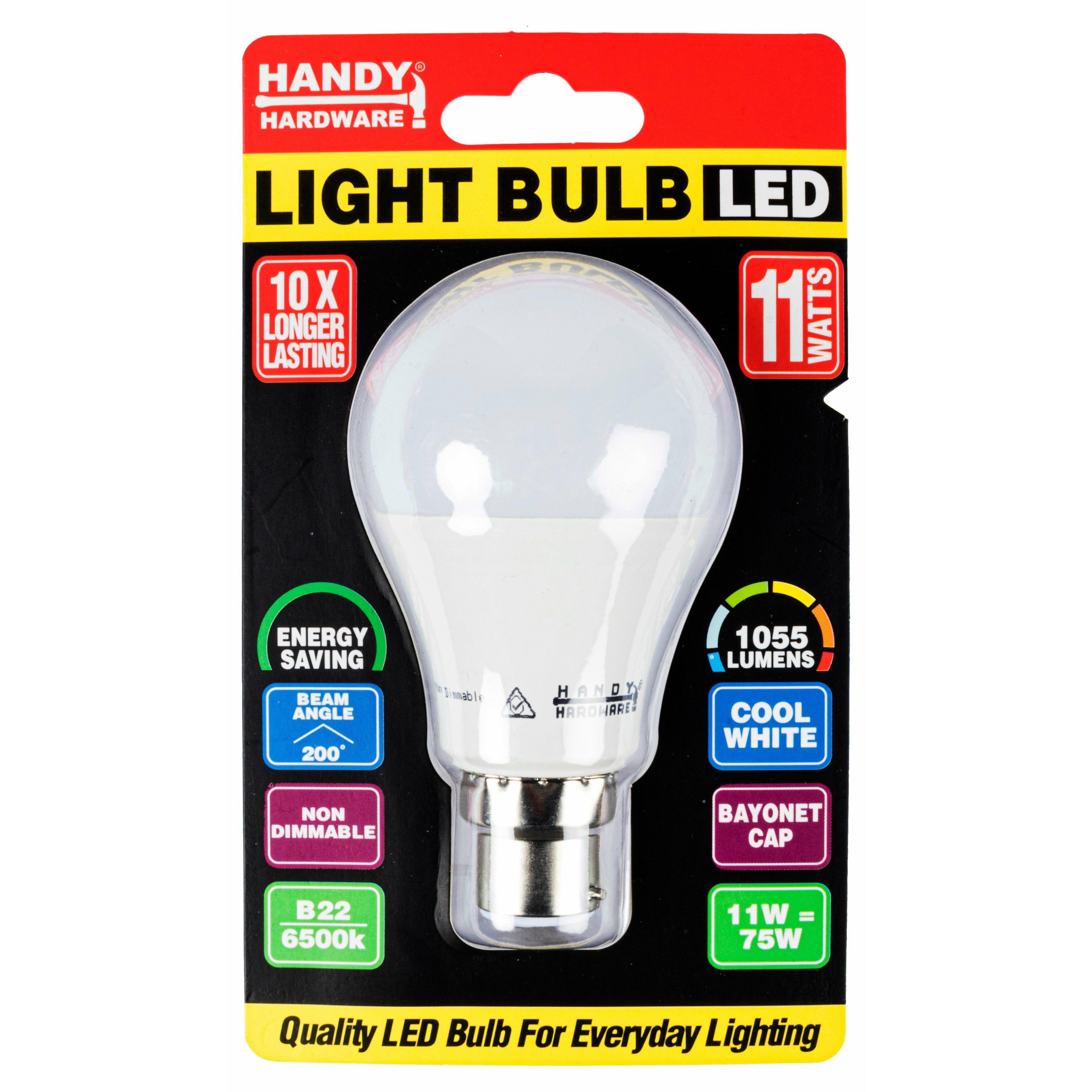 Light Bulb LED 11W Cool White - B22 Bayonet 1 Piece Default Title