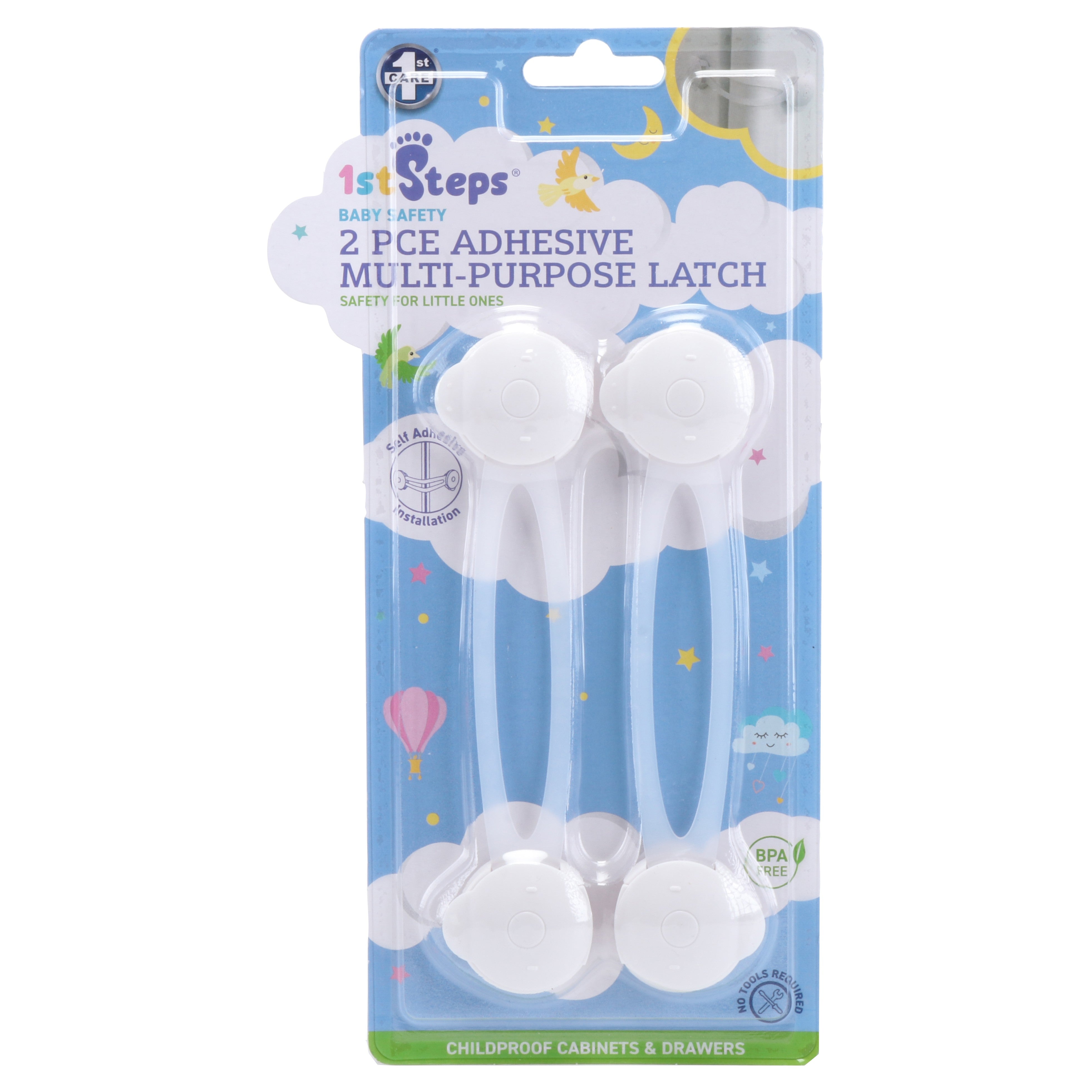 Baby Safety Adhesive Multi-Purpose Latch - 2 Piece - Dollars and Sense