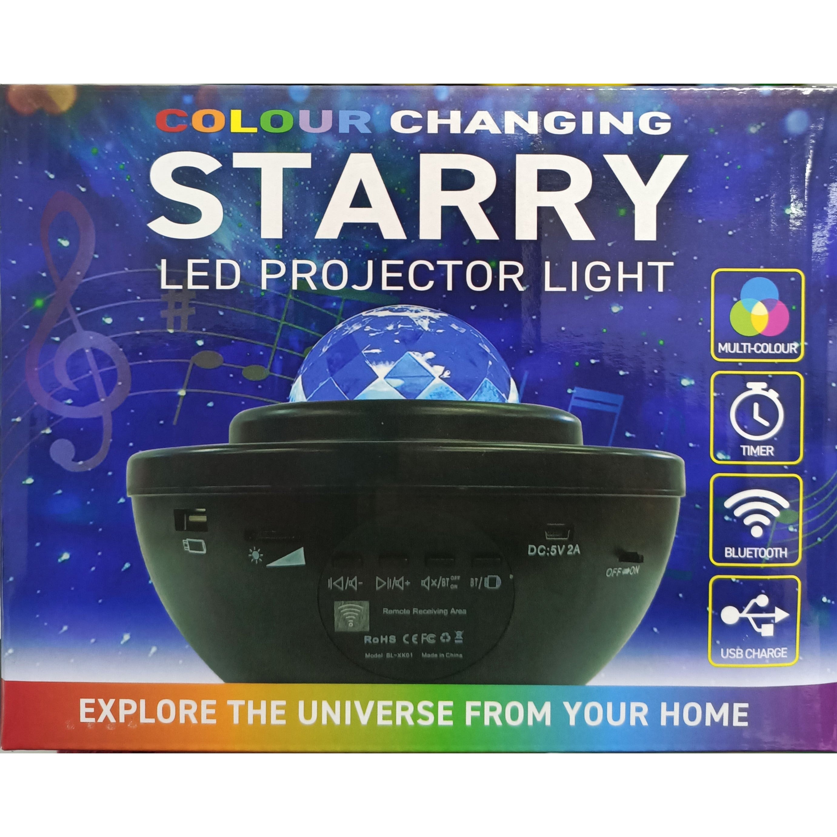 LED Starry Projector Colour Changing Light with Bluetooth Music - Dollars and Sense