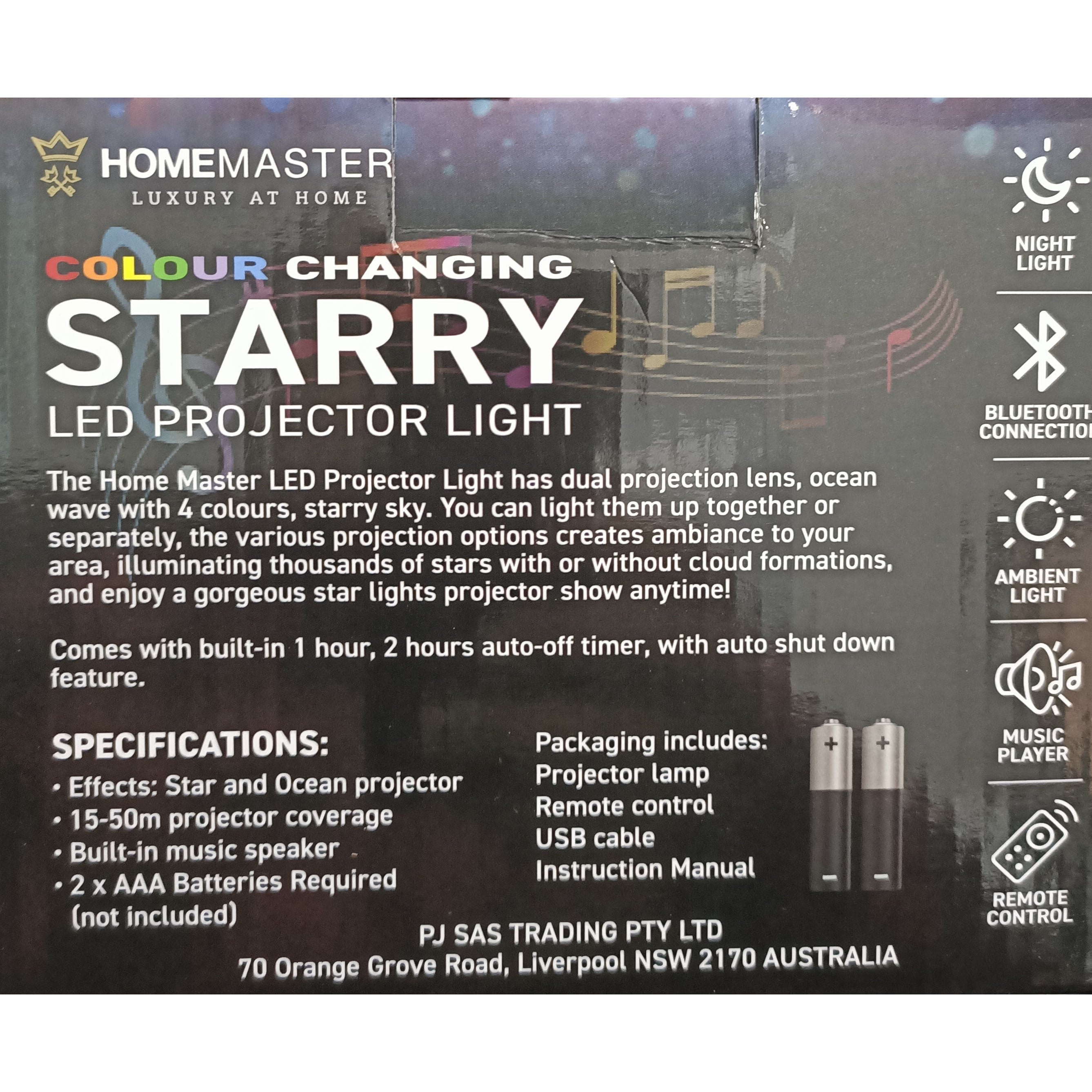 LED Starry Projector Colour Changing Light with Bluetooth Music - Dollars and Sense