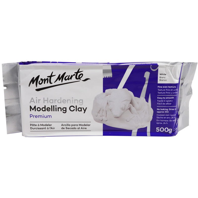 Mont Marte Premium Air Hardening Modelling Clay White 500gms - Dollars and Sense