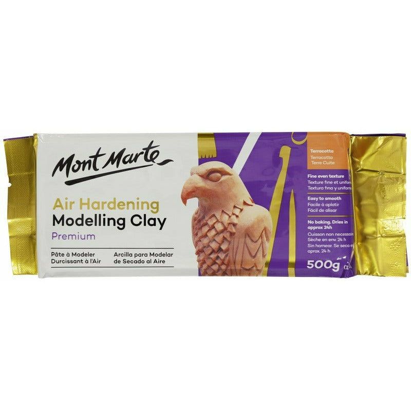 Mont Marte Premium Air Hardening Modelling Clay - Terracotta 500g - Dollars and Sense