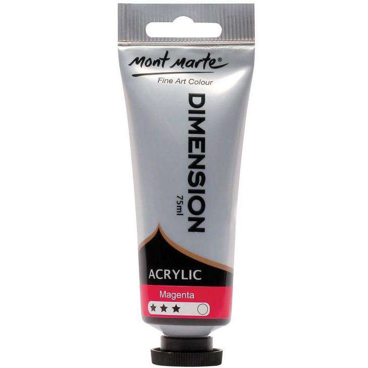 Buy onilne Mont Marte Dimension Acrylic Paint 75ml - Magenta | Dollars and Sense cheap and low prices in australia