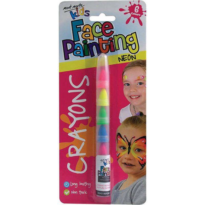Buy Cheap art & craft online | Kids Face Painting Crayons - Neon| Dollars and Sense cheap and low prices in australia