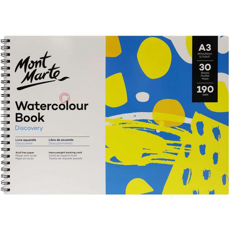 Buy onilne Mont Marte Mont Marte A3 Watercolour Book 190gsm 30 Sheets | Dollars and Sense cheap and low prices in australia