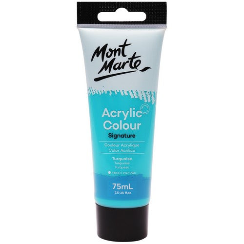 Mont Marte Signature Acrylic Paint - Turquoise 75ml 1 Piece Default Title