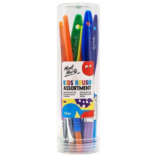 Mont Marte Kids Brush Assortment - 15 Piece Default Title