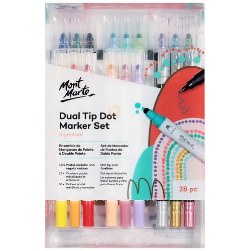 Mont Marte Dual Nib Markers Mont Marte Marker Set Dual Tip Dot