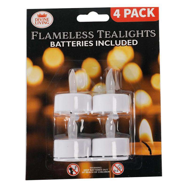 Flameless Tealights 4 Pack - Dollars and Sense