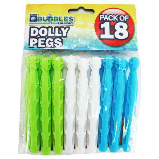 Dolly Plastic Pegs 18Pk - Dollars and Sense