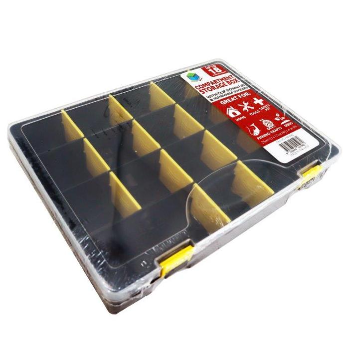 Compartment Storage Box Black - 24x17x4cm 1 Piece - Dollars and Sense